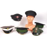 COLLECTION OF ASSORTED 20TH CENTURY UNIFORM CAPS
