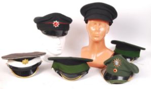COLLECTION OF ASSORTED 20TH CENTURY UNIFORM CAPS