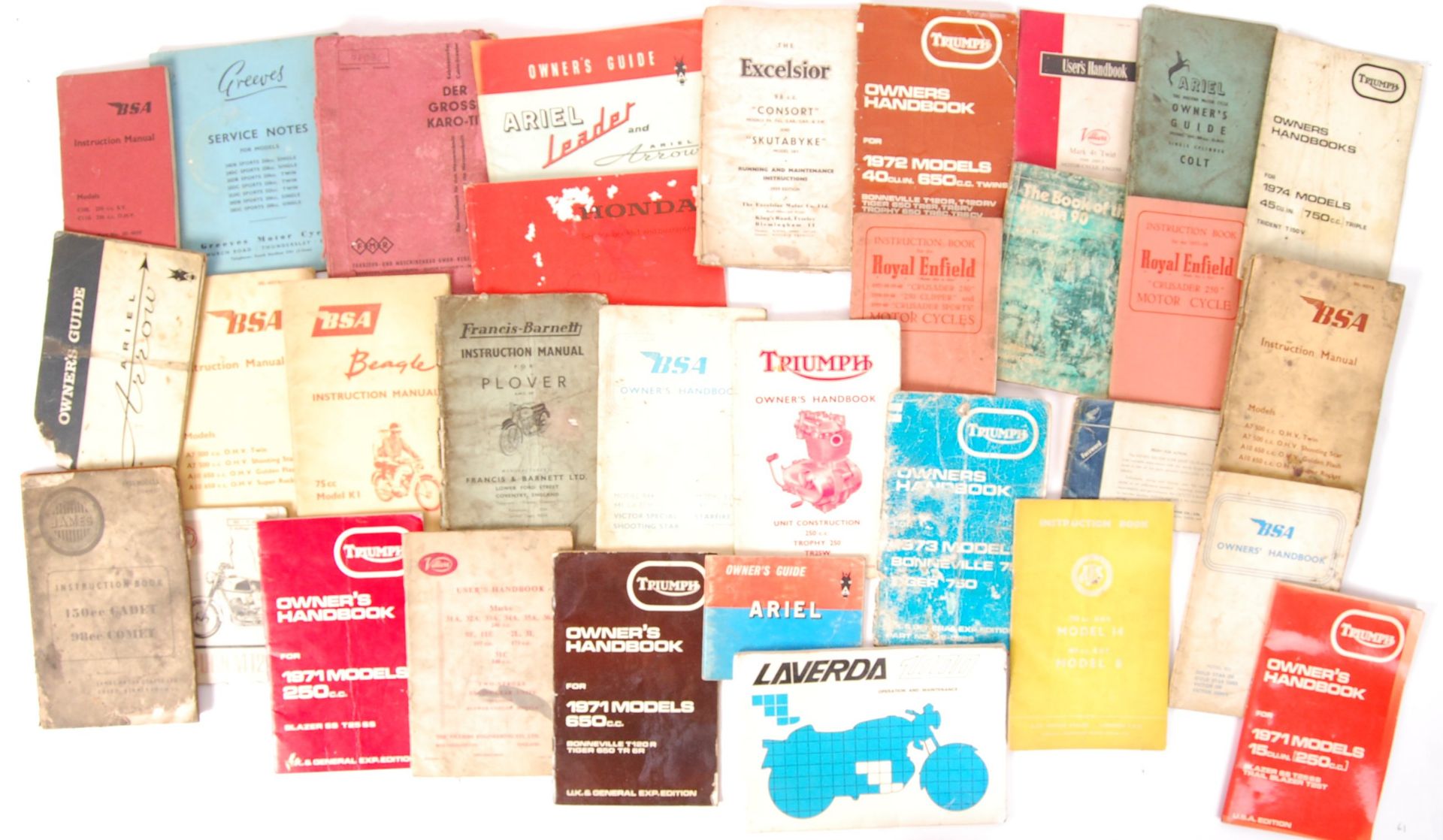 VINTAGE MOTORCYCLE / MOTOR CYCLE OWNER'S MANUALS