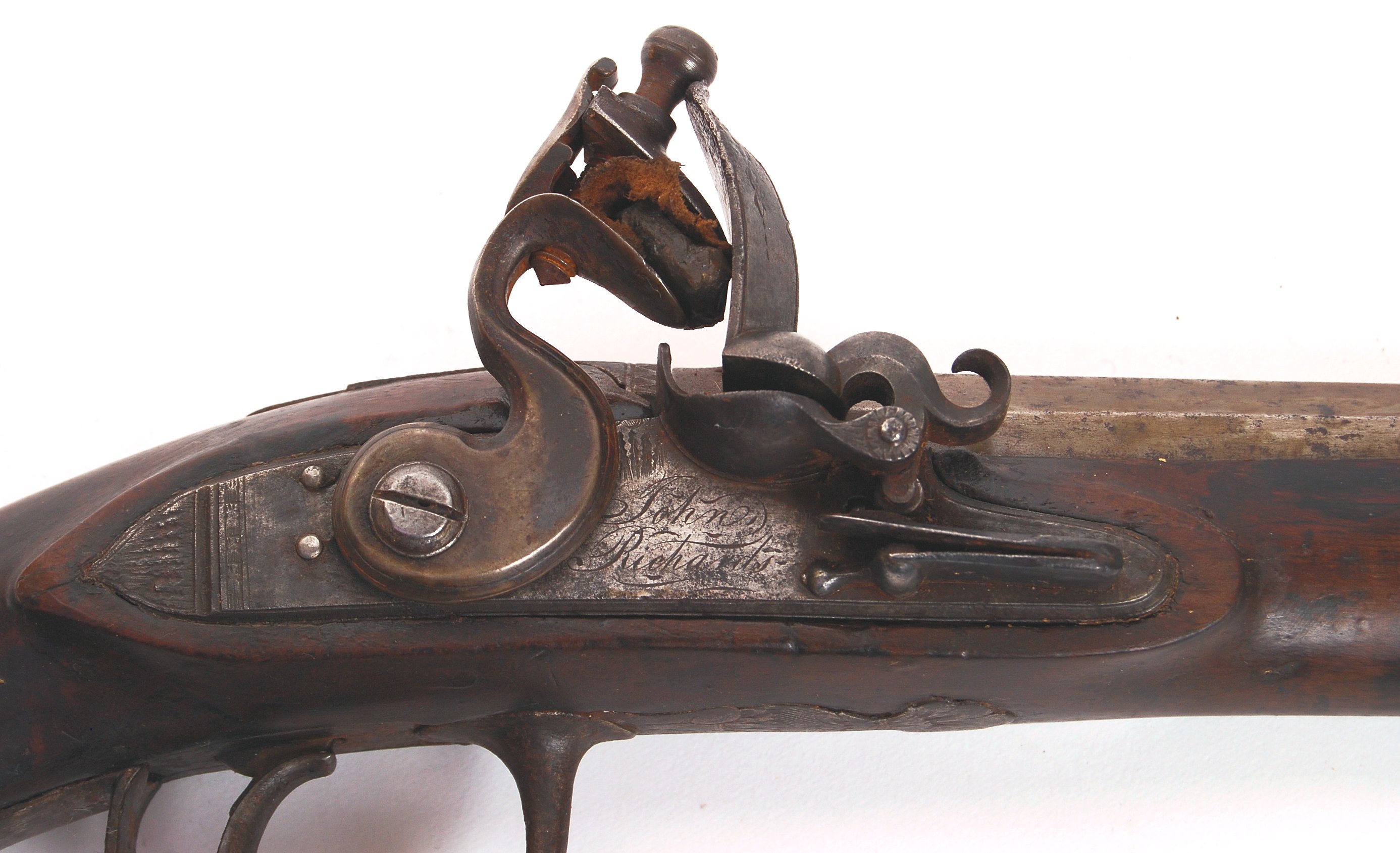 ANTIQUE 18TH CENTURY JOHN RICHARDS FLINTLOCK PISTOL - Image 2 of 5