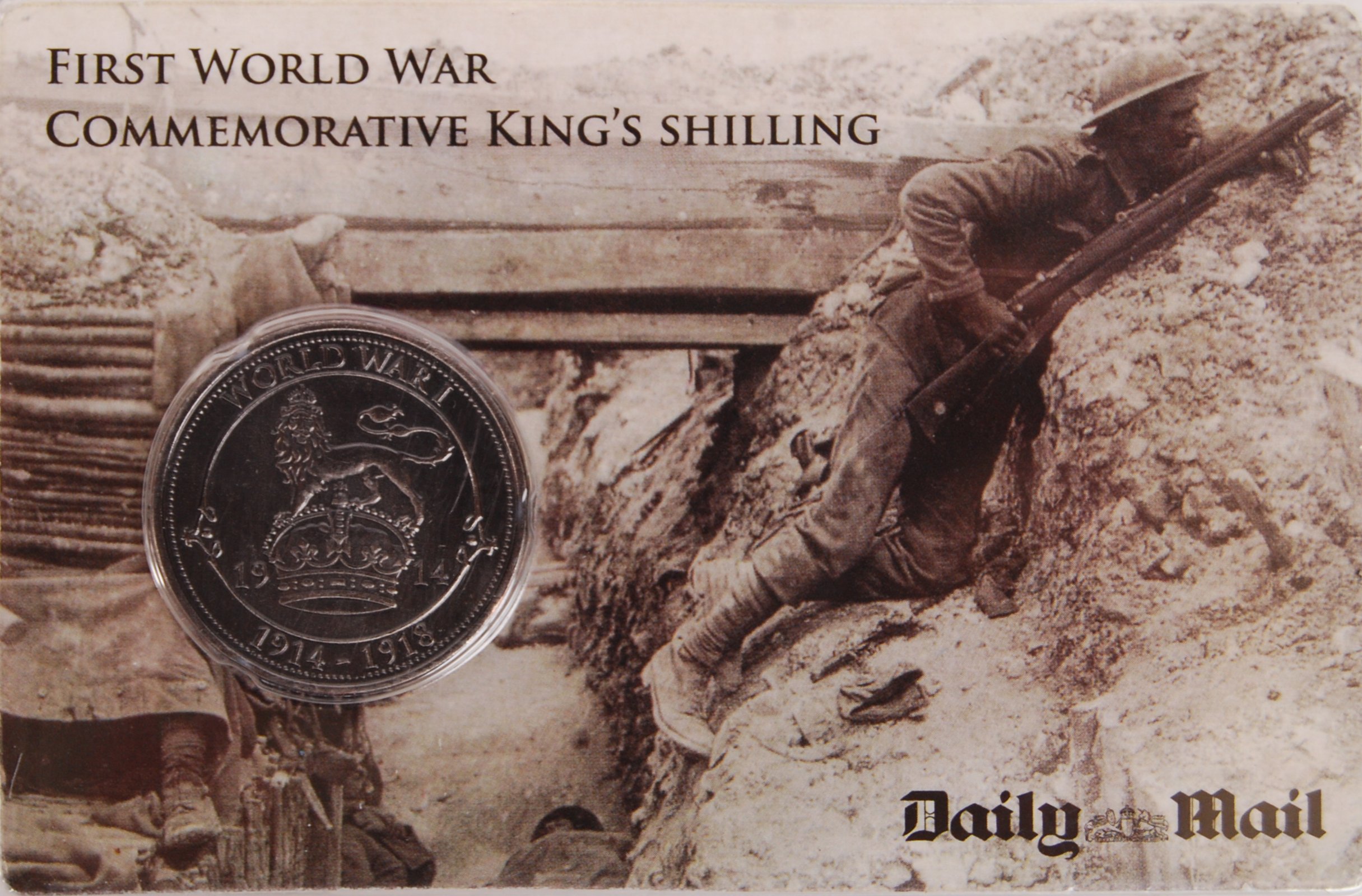 WWI FIRST WORLD WAR COMMEMORATIVE KING'S SHILLING COINS - Image 3 of 4