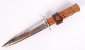 WWII SECOND WORLD WAR NAZI COMBAT BOOT KNIFE AND SCABBARD
