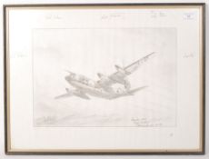 SIGNED ETHIOPIA AIRLIFT RAF HERCULES FLOWN PRINT FRAMED