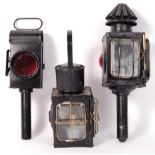 COLLECTION OF ANTIQUE BRASS CARRIAGE LAMPS