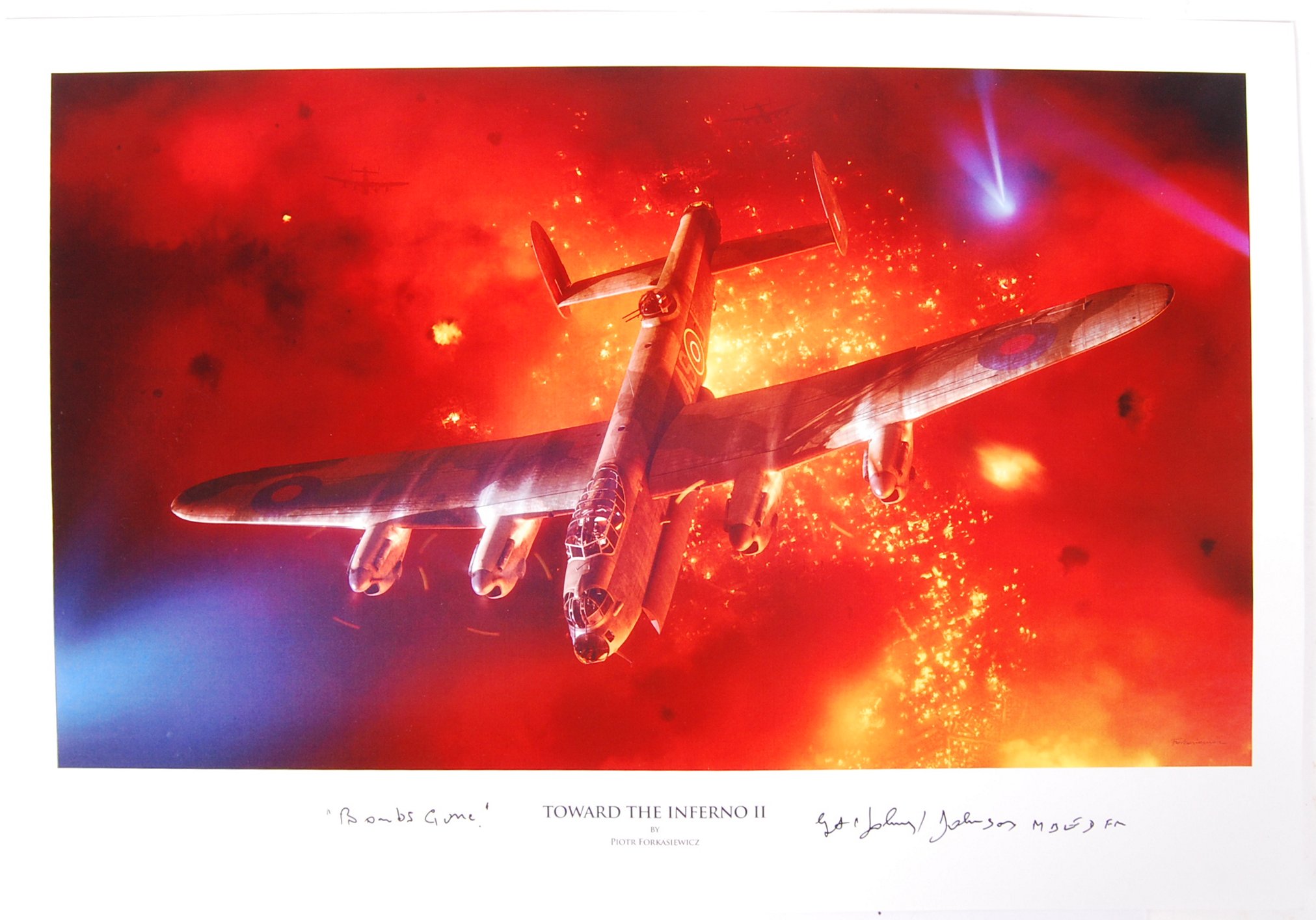 ' TOWARD THE INFERNO II ' PIOTR FORKASIEWICZ AUTOGRAPHED PRINT