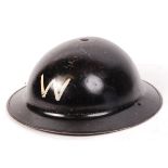 WWII SECOND WORLD WAR STEEL BRODIE WARDEN'S HELMET