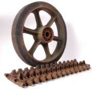 20TH CENTURY BELIEVED HALF-TRACK VEHICLE TRACK AND WHEEL