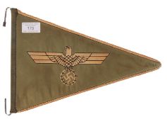 WWII SECOND WORLD WAR THIRD REICH GERMAN ARMY OFFICER'S PENNANT