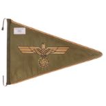 WWII SECOND WORLD WAR THIRD REICH GERMAN ARMY OFFICER'S PENNANT