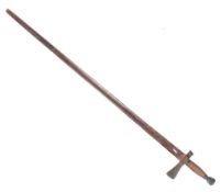 19TH CENTURY LONG SWORD WITH ROCOCO DESIGNED CROSS GUARD