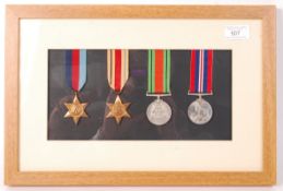 WWII SECOND WORLD WAR BRITISH MILITARY STANDARD ISSUE MEDAL GROUP