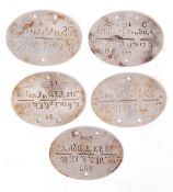 WWI GERMAN FIRST WORLD WAR ALLOY SOLDIER ID TAGS