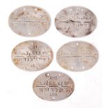 WWI GERMAN FIRST WORLD WAR ALLOY SOLDIER ID TAGS