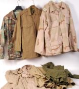 20TH CENTURY MILITARY CLOTHING AND COMPLETE PARACHUTE