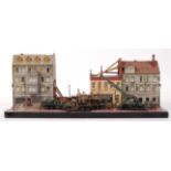 MUSEUM QUALITY POST-WWII GERMAN STREET SCENE MODEL DIORAMA