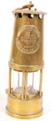 VINTAGE ANTIQUE WELSH MINER'S BRASS PROTECTOR LAMP