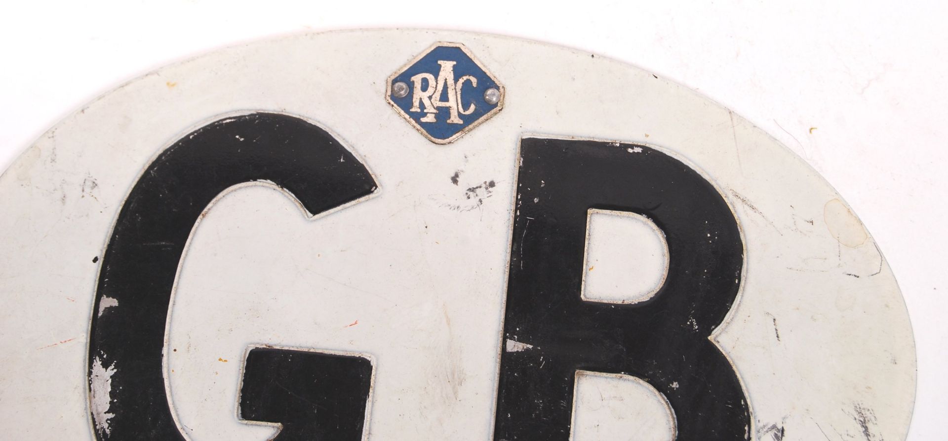 VINTAGE ' GB ' ENAMEL RAC ISSUED CAR PLATE / SIGN - Bild 2 aus 3