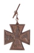 WWI FIRST WORLD WAR GERMAN / PRUSSIAN CAST IRON MEDAL PLAQUE