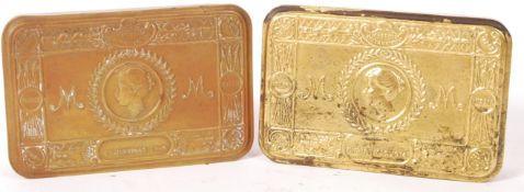 PAIR WWI FIRST WORLD WAR PRINCESS MARY GIFT TINS