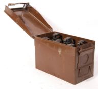 BRITISH MILITARY 1980'S AMMUNITION BOX WITH INERT SMOKE GRENADES