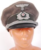 WWII STYLE THIRD REICH NAZI GERMAN PEAKED UNIFORM CAP