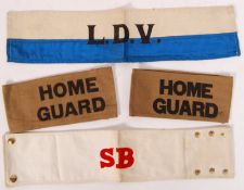 SIR BARNES WALLIS - HIS PERSONAL ' HOME GUARD ' & OTHER ARMBANDS