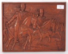 19TH CENTURY WOOD CARVING OF OTTOMAN EMPIRE CAVALRY TROOPS