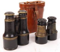 ANTIQUE BINOCULARS - TWO PAIRS - H. HUGHES & SONS