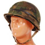 WWII SECOND WORLD WAR MARINE'S CAMOUFLAGE HELMET