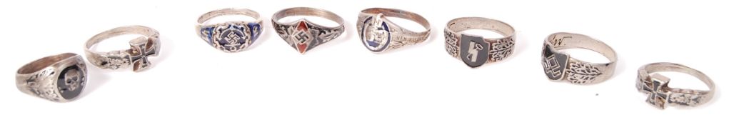 WWII SECOND WORLD WAR STYLE GERMAN NAZI FINGER RINGS