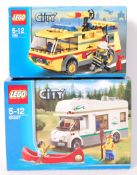 LEGO CITY SETS 60057 & 7891 CAMPER VAN & AIRPORT FIRETRUCK