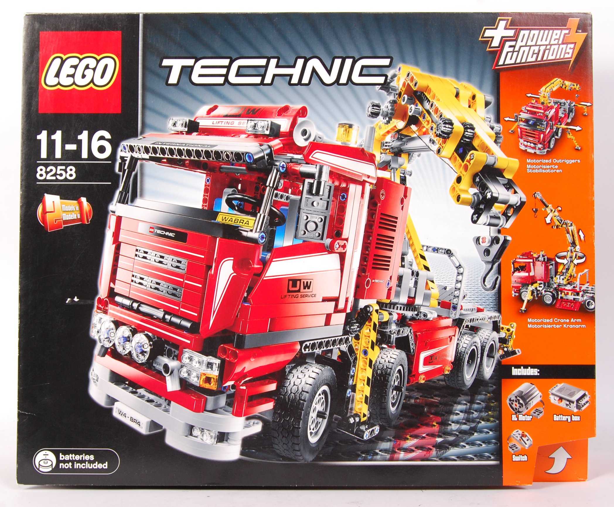 haj barndom ørn A Lego Technic boxed set No. 8258 ' Crane Truck '. Vendor assures us set is  100% complete, with a