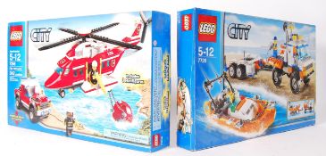 LEGO CITY 7206 ' FIRE HELICOPTER ' AND 7726 ' COASTGUARD TRUCK AND LIFEBOAT '