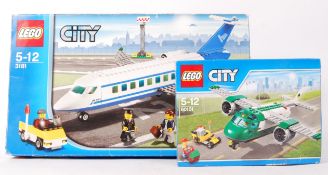LEGO CITY BOXED SETS 60101 ' AMBULANCE PLANE ' AND 3181 ' PASSENGER PLANE '