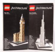 LEGO ARCHITECTURE SET 21008 ' BURJ KHALIFA ' & 21013 ' BIG BEN '