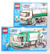LEGO CITY SET NO.'S 4432 GARBAGE TRUCK & 60016 TANKER TRUCK
