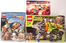 LEGO BOXED SET NO'S MARS MISSION 7694, KNIGHTS KINGDOM 8701, POWER MINERS 8960