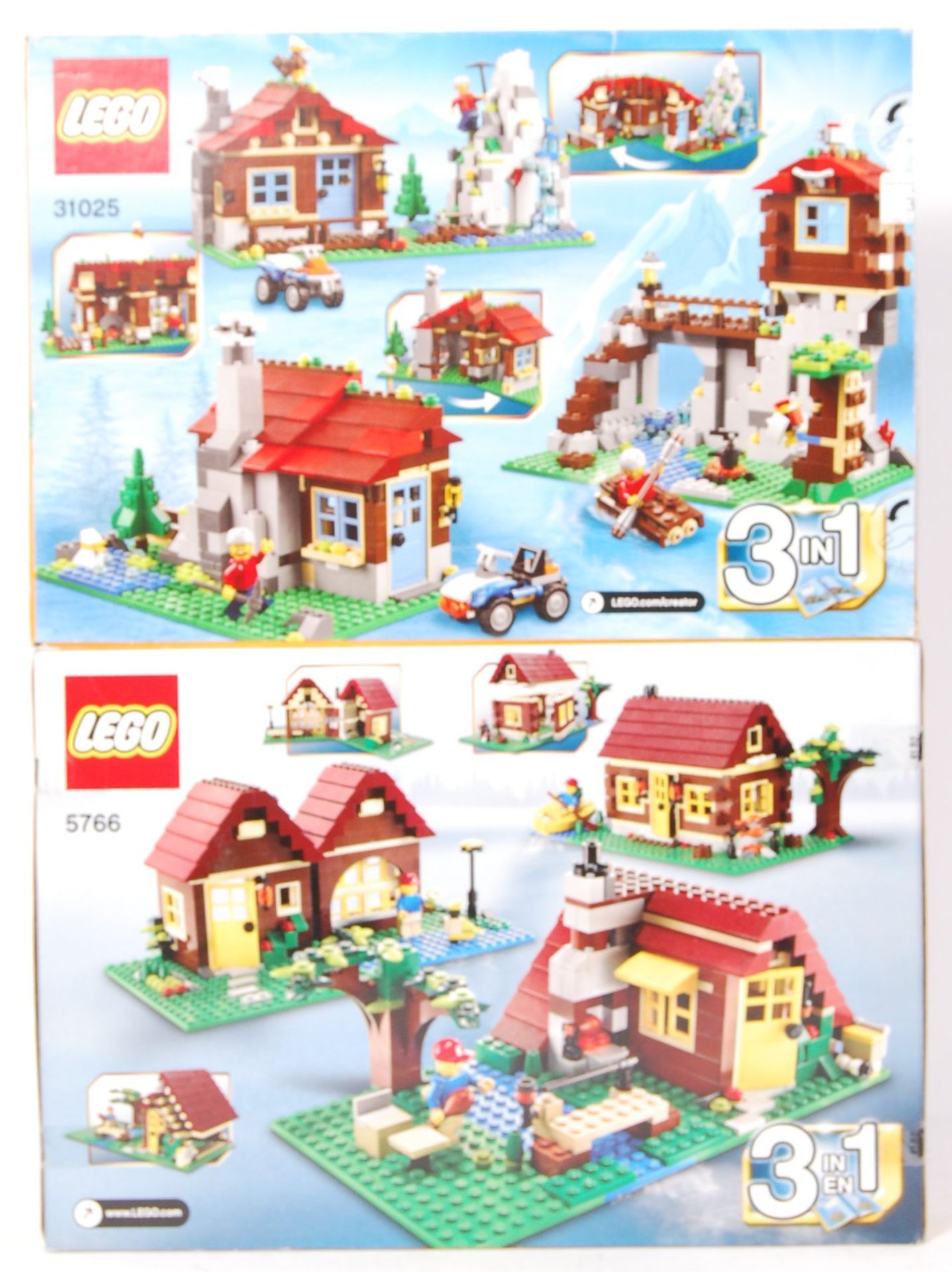 LEGO CREATOR SET NO'S. 5766 LOG CABIN & 31025 MOUNTAIN HUT - Bild 2 aus 2