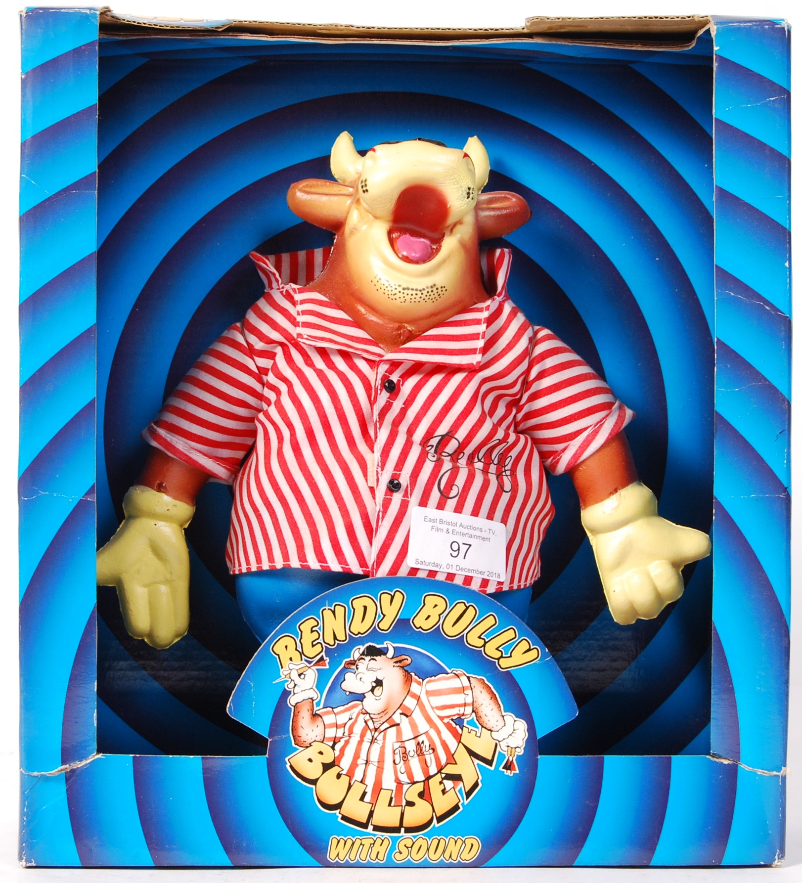 RARE VINTAGE BULLSEYE ' BENDY BULLY ' FIGURE