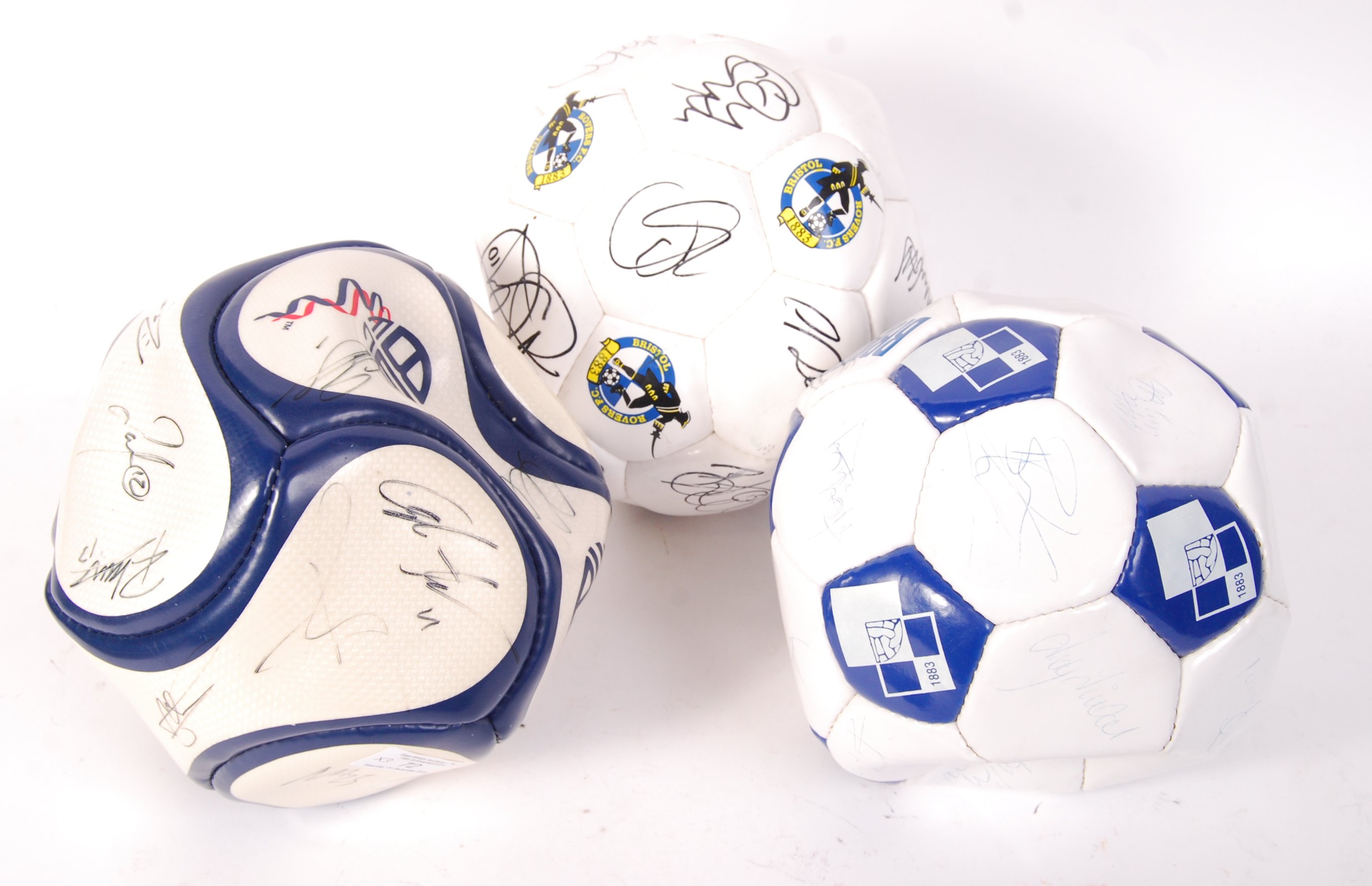 AUTOGRAPHED FOOTBALLS - BRISTOL ROVERS ETC