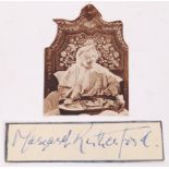 MARGARET RUTHERFORD - AUTOGRAPHED SIGNED CLIPPING