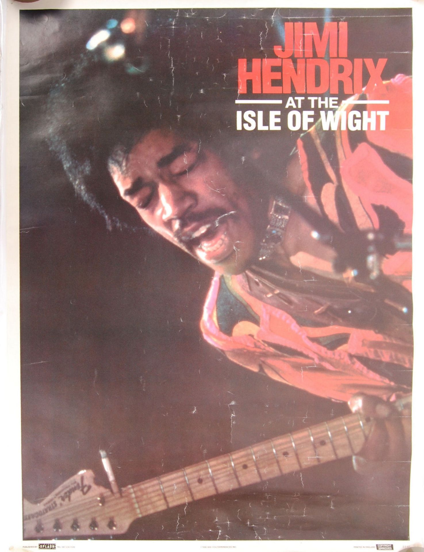VINTAGE JIMI HENDRIX AT THE ISLE OF WIGHT POSTER