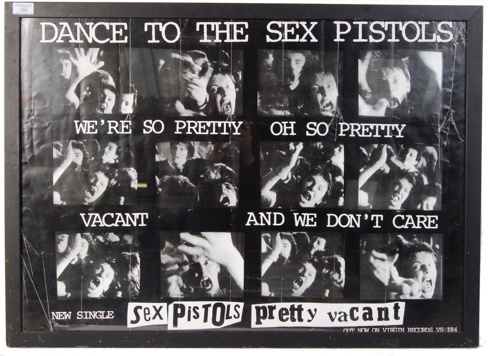 RARE SEX PISTOLS ' PRETTY VACANT ' SINGLE PROMO RELEASE POSTER