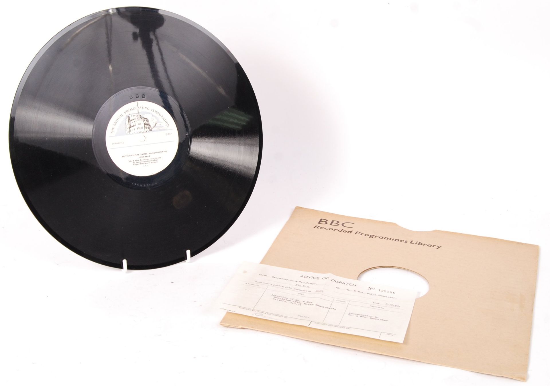 RARE ROGER BANNISTER FOUR MINUTE MILE BBC INTERNAL INTERVIEW RECORD