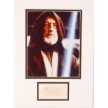 STAR WARS - SIR ALEC GUINNESS - AUTOGRAPHED PRESENTATION