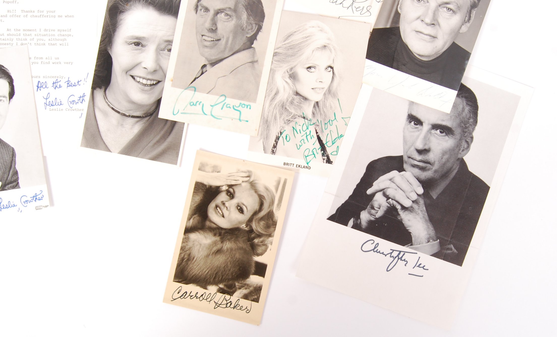 COLLECTION OF AUTOGRAPHS - TV, FILM & OTHERS - Image 4 of 6