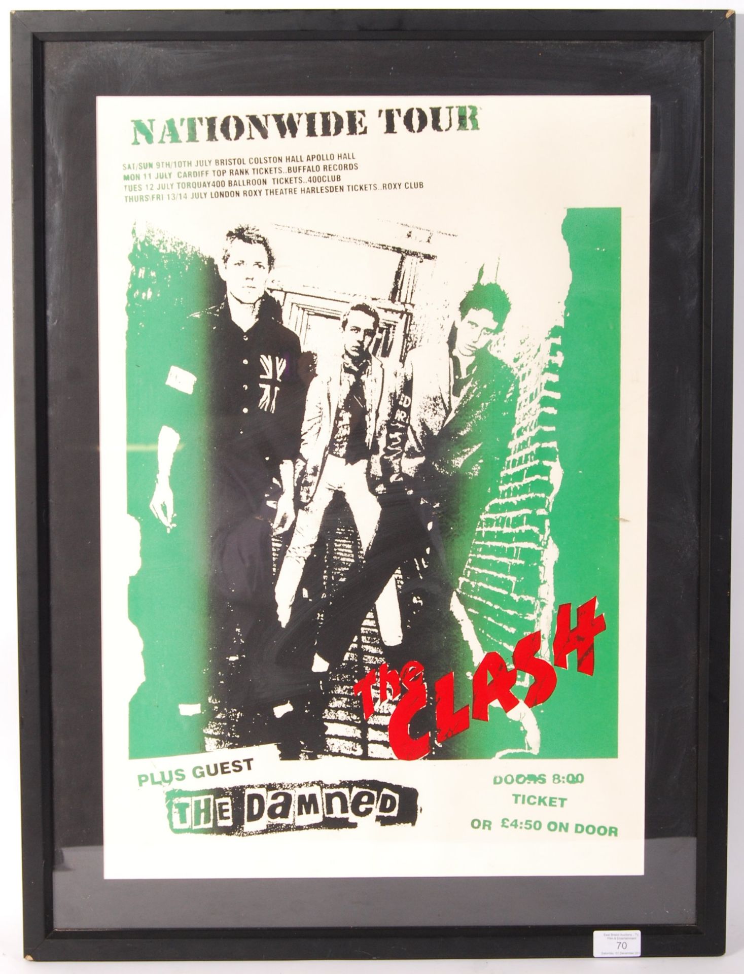 ' THE CLASH ' ORIGINAL VINTAGE TOUR POSTER - LOCAL INTEREST