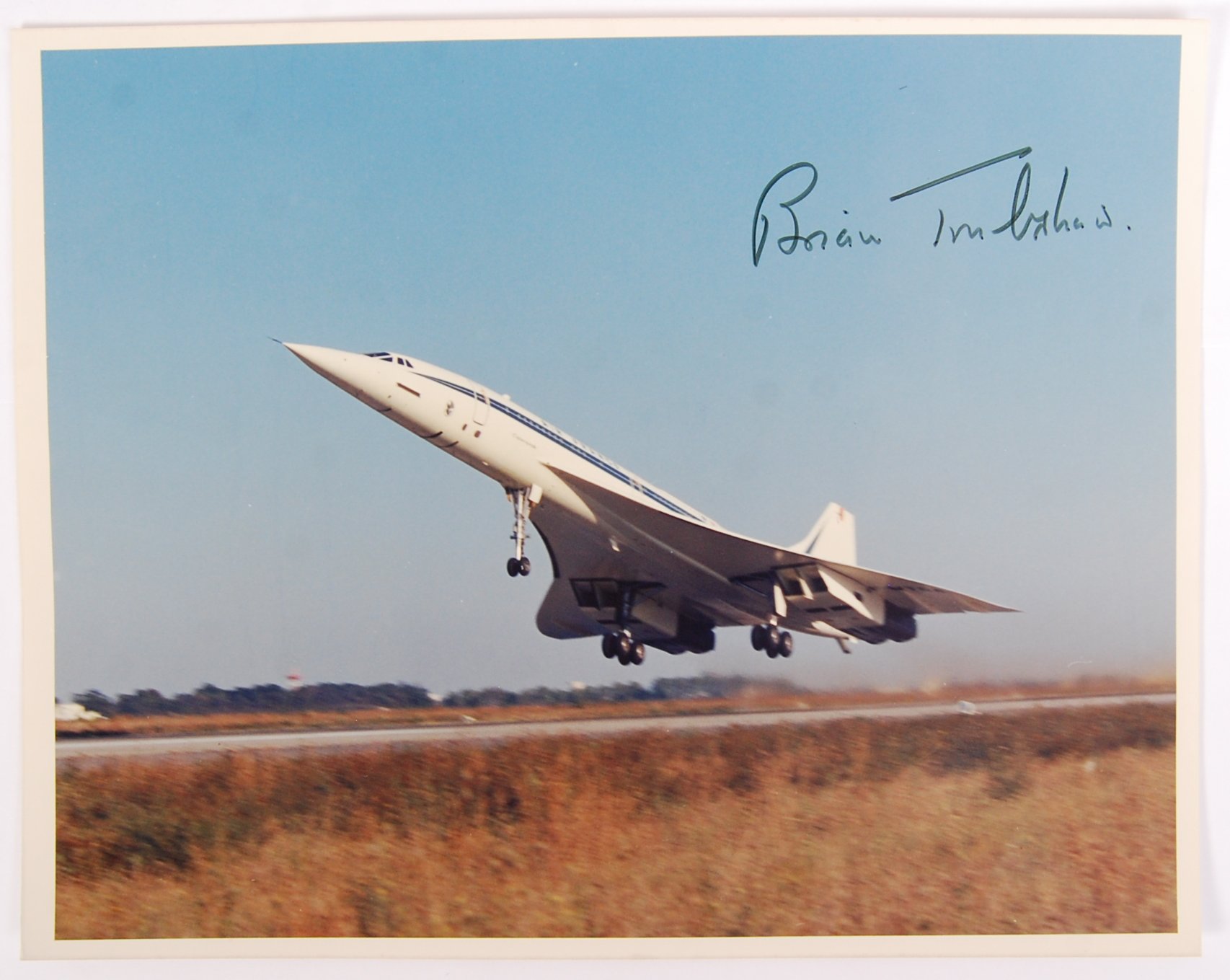 BRIAN TRUBSHAW - CONCORDE TEST PILOT - SIGNED PUBLICITY PHOTOGRAPH