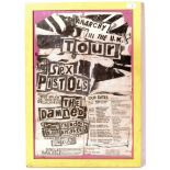 RARE ORIGINAL SEX PISTOLS ANARCHY IN THE UK 1976 TOUR POSTER