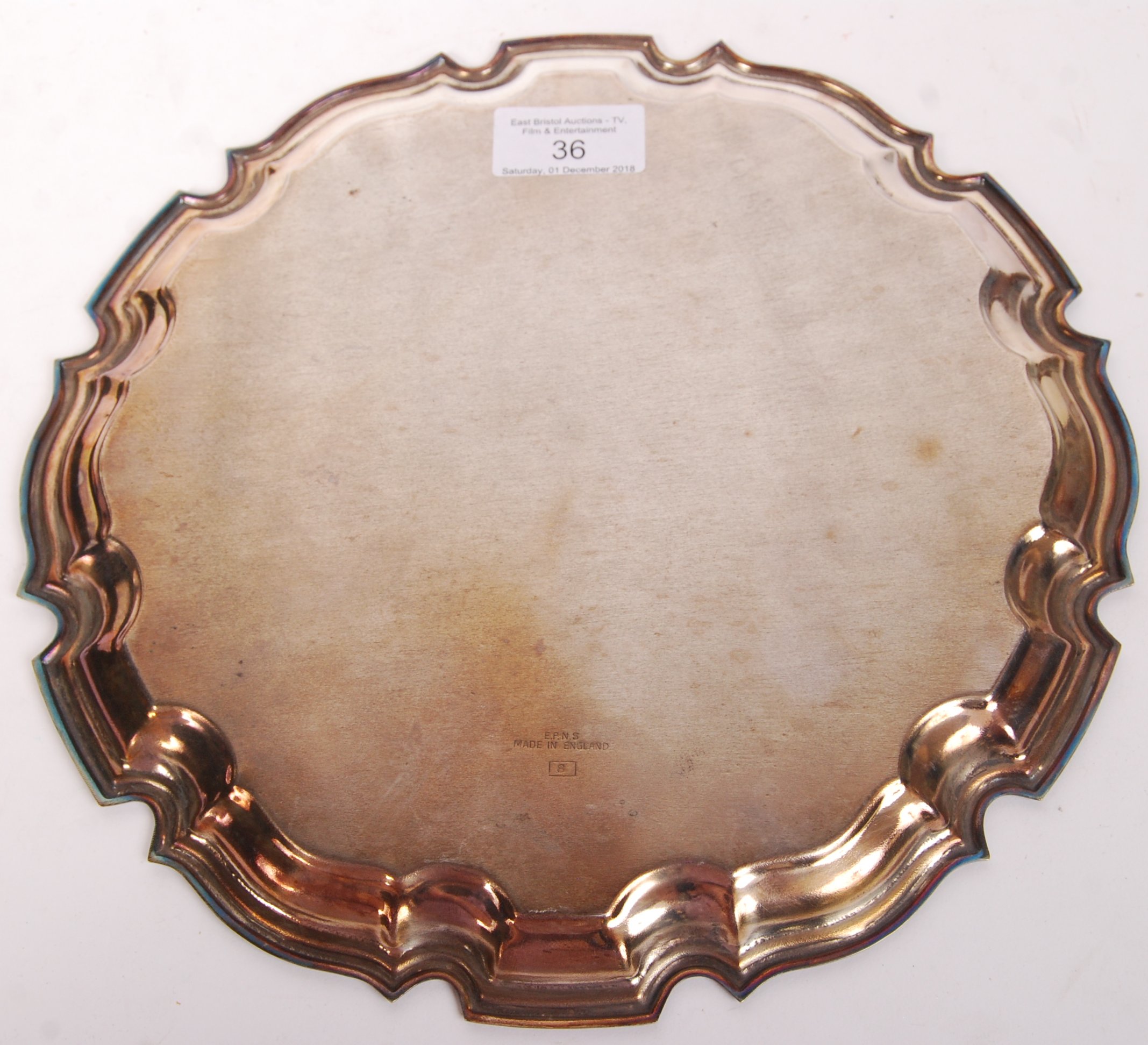 ORIGINAL HTV ' MR & MRS ' SHOW-GIVEN SILVER PLATE TRAY - Image 3 of 3